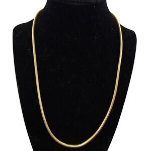 Vintage Gold Thick Snake Chain Long Necklace (for Layering) [J5]